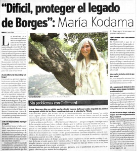 "Difícil, proteger el legado de Borges": María Kodama