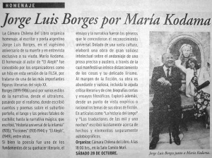 Jorge Luis Borges por María Kodama