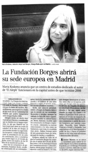 La Fundación Borges abrirá su sede europea en Madrid